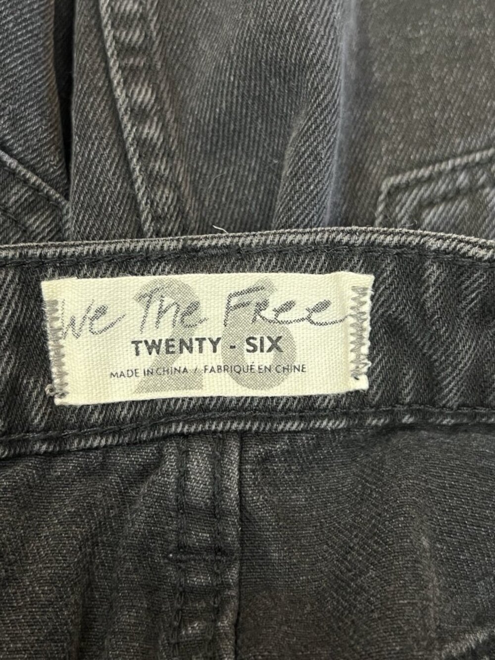 NEW We The Free Free People Black Distressed Mini Skirt Size 26 - Picture 4 of 6